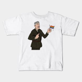 Captain With Pride Flag - BBC Ghosts Kids T-Shirt